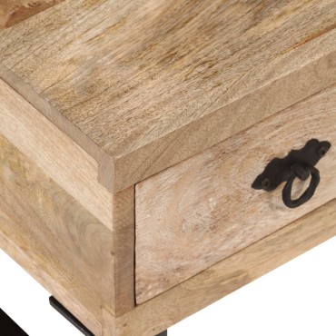 vidaXL Τραπεζάκι Σαλονιού με 3 Συρτάρια 90x50x35cm Μασίφ Ξύλο Μάνγκο 1 τεμ.