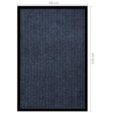 vidaXL Πατάκι Εισόδου Ριγέ Μπλε 80 x 120 εκ.