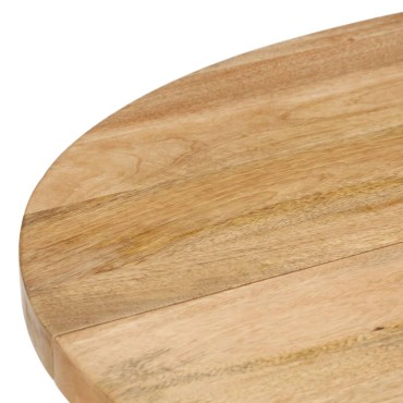 vidaXL Τραπεζαρία Στρογγυλή 110x76cm από Μασίφ Ξύλο Μάνγκο 1 τεμ.