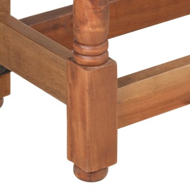 vidaXL Τραπεζαρία Στρογγυλή 110x76cm από Μασίφ Ξύλο Μάνγκο 1 τεμ.