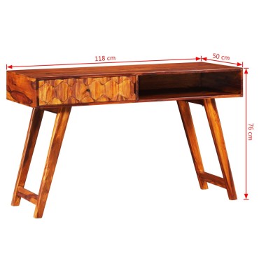 vidaXL Γραφείο 118x50x76cm από Μασίφ Ξύλο Sheesham 1 τεμ.