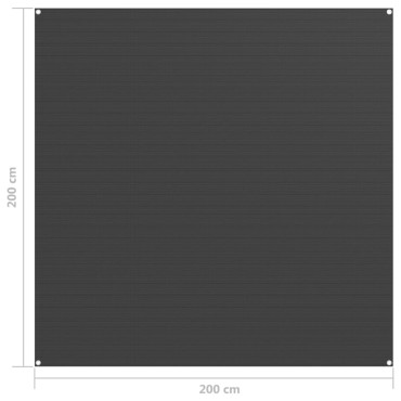 vidaXL Χαλί Σκηνής Ανθρακί 200 x 200 εκ.
