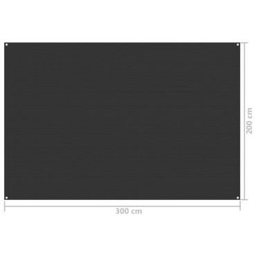 vidaXL Χαλί Σκηνής Ανθρακί 200 x 300 εκ.
