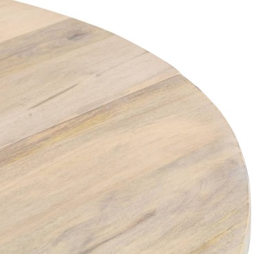 vidaXL Τραπεζαρία Στρογγυλή 110x76cm από Μασίφ Ξύλο Μάνγκο 1 τεμ.