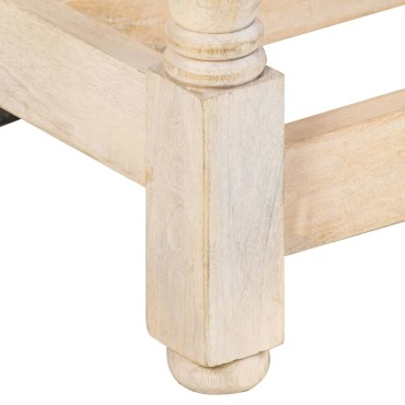 vidaXL Τραπεζαρία Στρογγυλή 110x76cm από Μασίφ Ξύλο Μάνγκο 1 τεμ.