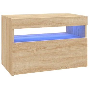 vidaXL Έπιπλο Τηλεόρασης με LED Sonoma Δρυς 60x35x40cm
