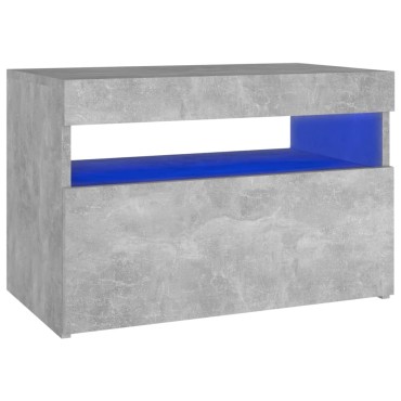 vidaXL Έπιπλο Τηλεόρασης με LED Γκρι Σκυροδέματος 60 x 35 x 40 εκ.