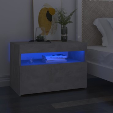 vidaXL Έπιπλο Τηλεόρασης με LED Γκρι Σκυροδέματος 60x35x40cm