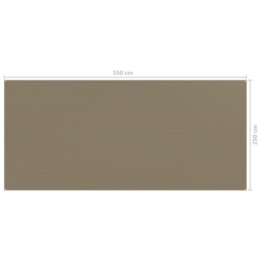 vidaXL Χαλί Σκηνής Taupe 250 x 550 εκ.