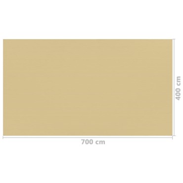 vidaXL Χαλί Σκηνής Μπεζ 400 x 700 εκ.