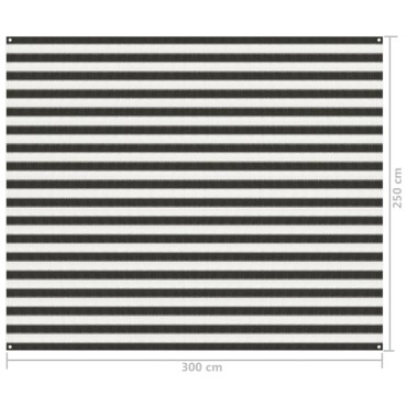 vidaXL Χαλί Σκηνής Ανθρακί / Λευκό 250 x 300 εκ.