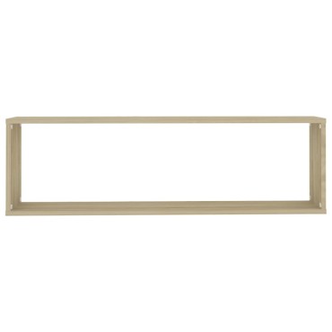 vidaXL Ράφια Κύβοι Τοίχου 4 τεμ. Sonoma Δρυς 100x15x30cm Επεξ. Ξύλο