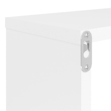 vidaXL Ράφια Κύβοι Τοίχου 2 τεμ. Λευκά 80x15x26,5cm Επεξ. Ξύλο