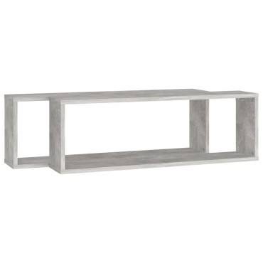 vidaXL Ράφια Κύβοι Τοίχου 2 τεμ. Γκρι Σκυρ. 80x15x26,5cm Επεξ. Ξύλο