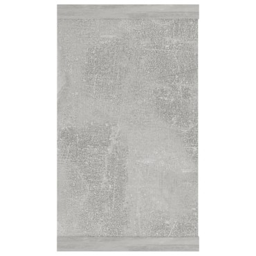 vidaXL Ράφια Κύβοι Τοίχου 4 τεμ. Γκρι Σκυρ. 80x15x26,5cm Επεξ. Ξύλο