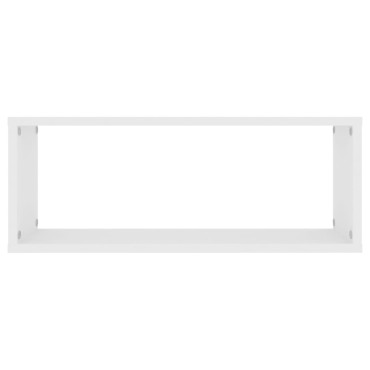 vidaXL Ράφια Κύβοι Τοίχου 4 τεμ. Λευκά 60x15x23cm από Επεξ. Ξύλο