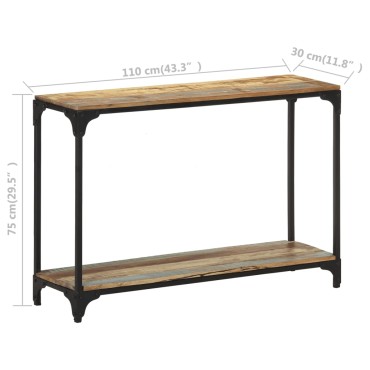 vidaXL Τραπέζι Κονσόλα 110x30x75cm από Μασίφ Ανακυκλωμένο Ξύλο 1 τεμ.