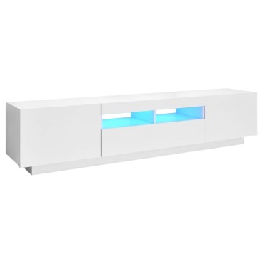 vidaXL Έπιπλο Τηλεόρασης με LED Λευκό 180x35x40cm
