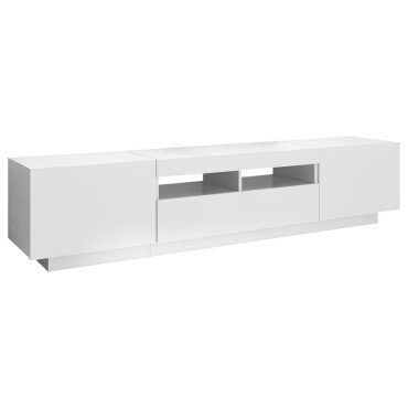 vidaXL Έπιπλο Τηλεόρασης με LED Λευκό 180x35x40cm