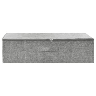 vidaXL Κουτι Αποθήκευσης Γκρι 70 x 40 x 18 εκ. Υφασμάτινο