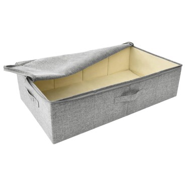 vidaXL Κουτι Αποθήκευσης Γκρι 70 x 40 x 18 εκ. Υφασμάτινο