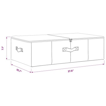 vidaXL Κουτί Αποθήκευσης Κρεμ 70 x 40 x 18 εκ. Υφασμάτινο