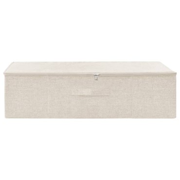 vidaXL Κουτί Αποθήκευσης Κρεμ 70 x 40 x 18 εκ. Υφασμάτινο