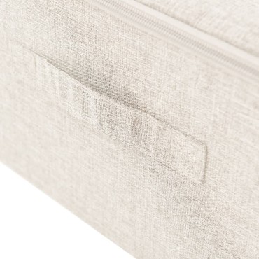 vidaXL Κουτί Αποθήκευσης Κρεμ 70 x 40 x 18 εκ. Υφασμάτινο