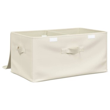 vidaXL Κουτιά Αποθήκευσης 2 τεμ. Κρεμ 43 x 34 x 23 εκ. Υφασμάτινα