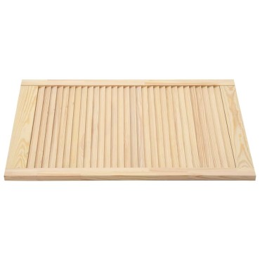 vidaXL Πορτάκια με Περσίδες 4 Τεμ. 69x39,4 εκ. από Μασίφ Ξύλο Πεύκου
