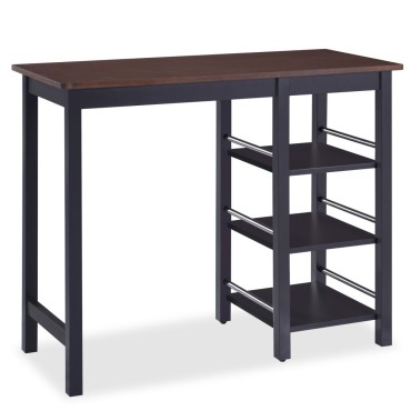 vidaXL Σετ Επίπλων Μπαρ 3 τεμ. Μαύρο από MDF 108x48x90,8cm