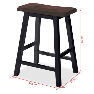 vidaXL Σετ Επίπλων Μπαρ 3 τεμ. Μαύρο από MDF 108x48x90,8cm