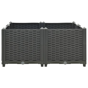 vidaXL Ζαρντινιέρα 80 x 80 x 38 εκ. από Πολυπροπυλένιο
