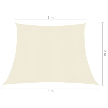 vidaXL Πανί Σκίασης Κρεμ 3/4 x 2 μ. από HDPE 160 γρ./μ²