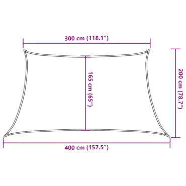 vidaXL Πανί Σκίασης Κρεμ 3/4 x 2 μ. από HDPE 160 γρ./μ²