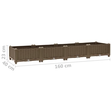 vidaXL Ζαρντινιέρα 160 x 40 x 23 εκ. από Πολυπροπυλένιο