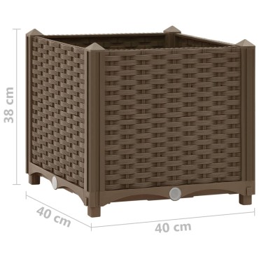 vidaXL Ζαρντινιέρα 40 x 40 x 38 εκ. από Πολυπροπυλένιο