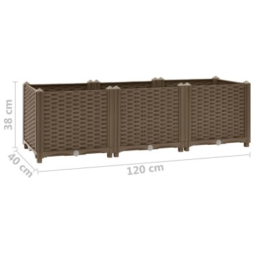 vidaXL Ζαρντινιέρα 120 x 40 x 38 εκ. από Πολυπροπυλένιο
