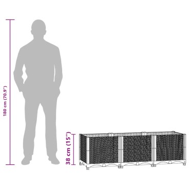 vidaXL Υπερυψωμένο Κρεβάτι 120x40x38 εκ. από Πολυπροπυλένιο