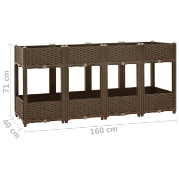 vidaXL Ζαρντινιέρα 160 x 40 x 71 εκ. από Πολυπροπυλένιο