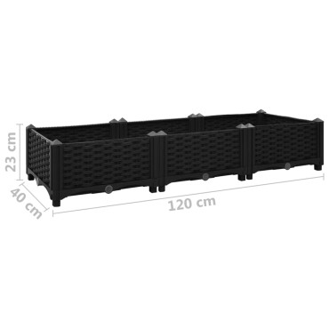 vidaXL Ζαρντινιέρα 120 x 40 x 23 εκ. από Πολυπροπυλένιο