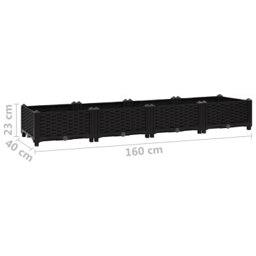 vidaXL Ζαρντινιέρα 160 x 40 x 23 εκ. από Πολυπροπυλένιο