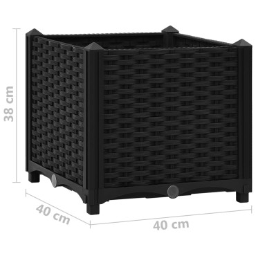 vidaXL Ζαρντινιέρα 40 x 40 x 38 εκ. από Πολυπροπυλένιο