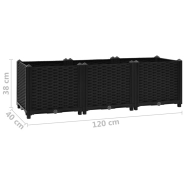 vidaXL Ζαρντινιέρα 120 x 40 x 38 εκ. από Πολυπροπυλένιο
