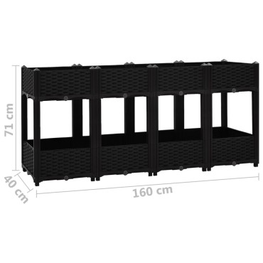 vidaXL Ζαρντινιέρα 160 x 40 x 71 εκ. από Πολυπροπυλένιο