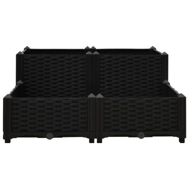 vidaXL Ζαρντινιέρα 80 x 80 x 38 εκ. από Πολυπροπυλένιο