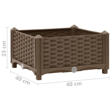 vidaXL Ζαρντινιέρα 40 x 40 x 23 εκ. από Πολυπροπυλένιο