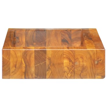 vidaXL Νιπτήρας 50 x 35 x 10 εκ. από Μασίφ Ξύλο Teak