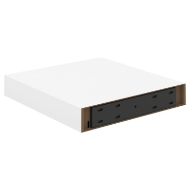 vidaXL Ράφια Τοίχου 4 τεμ. Δρυς και Άσπρο 23x23,5x3,8cm MDF