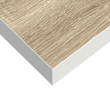 vidaXL Ράφι Τοίχου Δρυς/Άσπρο 80x23,5x3,8cm από MDF 1 τεμ.